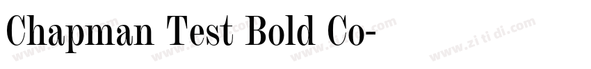 Chapman Test Bold Co字体转换